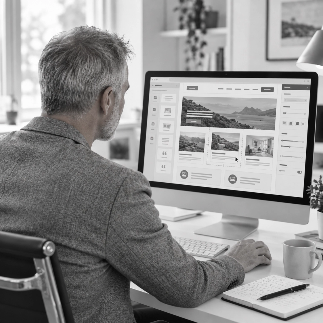 Bearbeitung einer Website-Struktur im Editor