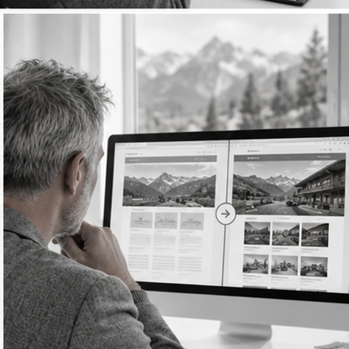 Vergleich einer bestehenden und einer überarbeiteten Website für Garmisch-Partenkirchen