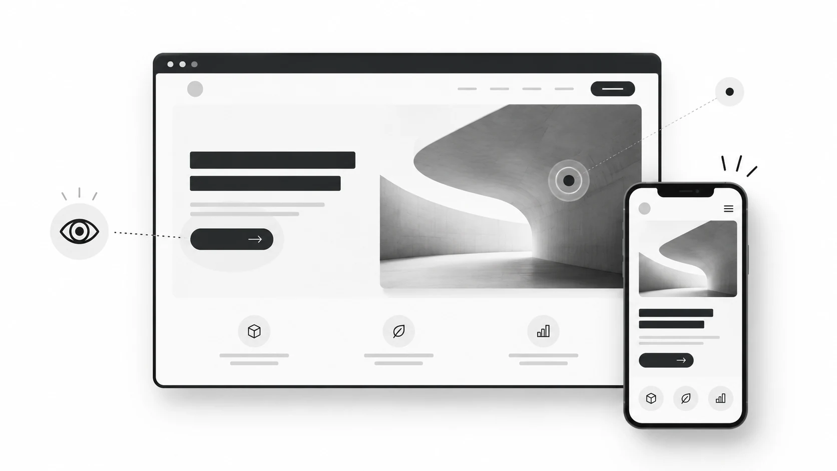 Grafik zum ersten Eindruck einer Website