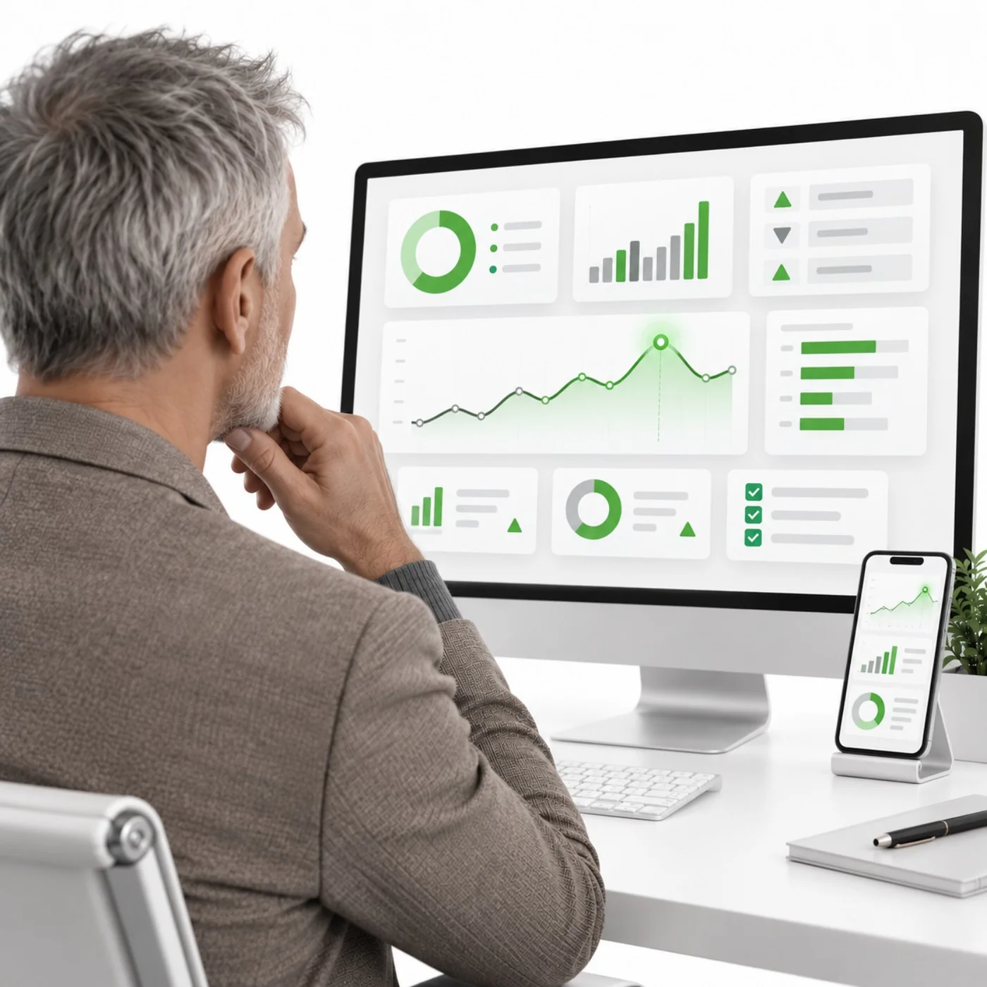 Dashboard zur Auswertung von Sichtbarkeit und Website-Leistung