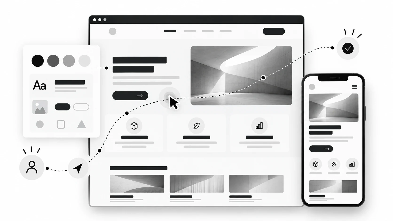 Grafik zu Gestaltung und Benutzerführung